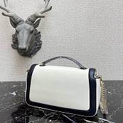  Fendi| Baguette Chain Black And White Nappa Leather Bag- 8BR783 -  27x6x13.5cm - 6