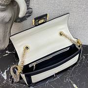  Fendi| Baguette Chain Black And White Nappa Leather Bag- 8BR783 -  27x6x13.5cm - 3