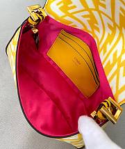 Fendi| Mini Baguette 1997 Yellow Glazed Canvas Bag- 8BS049 - 19x5x10cm - 3