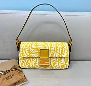 Fendi| Baguette 1997 Yellow Glazed Canvas Bag- 8BR792 - 27x4x13cm - 1