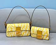 Fendi| Baguette 1997 Yellow Glazed Canvas Bag- 8BR792 - 27x4x13cm - 2