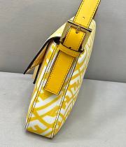 Fendi| Baguette 1997 Yellow Glazed Canvas Bag- 8BR792 - 27x4x13cm - 4