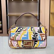 Fendi| Baguette Multicolor Embroidered Canvas Bag- 8BR600 - 28×6×14cm  - 1