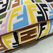 Fendi| Baguette Multicolor Embroidered Canvas Bag- 8BR600 - 28×6×14cm  - 5