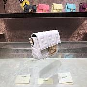 Fendi| Baguette White Leather Bag- 8BS017 - 18x4x11cm - 5