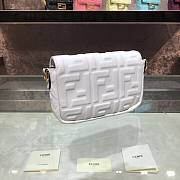 Fendi| Baguette White Leather Bag- 8BS017 - 18x4x11cm - 6