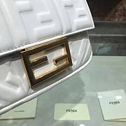 Fendi| Baguette White Leather Bag- 8BS017 - 18x4x11cm - 4