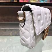 Fendi| Baguette White Leather Bag- 8BS017 - 18x4x11cm - 2