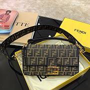 Fendi| Baguette Brown Fabric Bag- 8BR600 - 26x13x6cm - 1