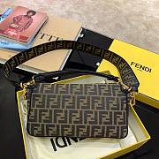 Fendi| Baguette Brown Fabric Bag- 8BR600 - 26x13x6cm - 4