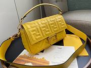 Fendi| Baguette Yellow Nappa Leather Bag- 8BR600 - 26x13x6cm - 6