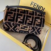 Fendi| Baguette Brown Sheepskin Bag- 8BR600 - 27x5x15cm - 6