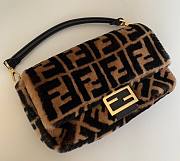 Fendi| Baguette Brown Sheepskin Bag- 8BR600 - 27x5x15cm - 4