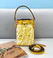 Fendi| Mon Tresor Yellow Glazed Canvas Mini-Bag- 8BS010 - 12x10x18cm - 1