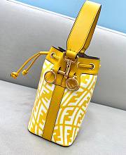 Fendi| Mon Tresor Yellow Glazed Canvas Mini-Bag- 8BS010 - 12x10x18cm - 5
