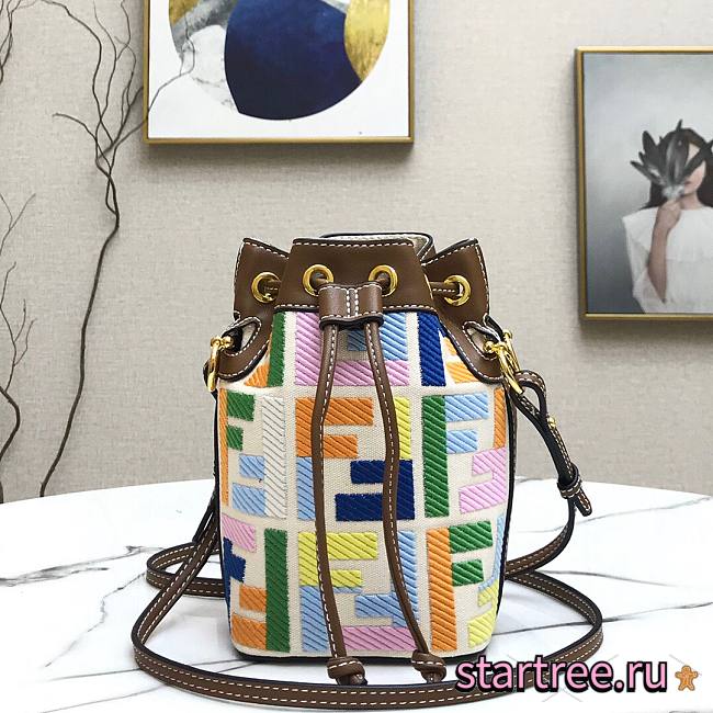 Fendi| Mon Tresor Multicolor Canvas- 8BS010 - 18x12x10cm - 1
