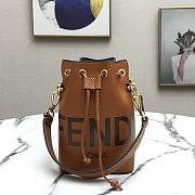 Fendi| Mon Tresor Brown Leather Bag- 8BS010 - 18x12x10cm - 1