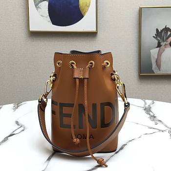 Fendi| Mon Tresor Brown Leather Bag- 8BS010 - 18x12x10cm