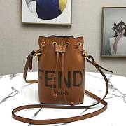 Fendi| Mon Tresor Brown Leather Bag- 8BS010 - 18x12x10cm - 4