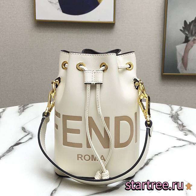 Fendi| Mon Tresor White Leather Bag- 8BS010 - 18x12x10cm - 1