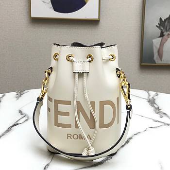 Fendi| Mon Tresor White Leather Bag- 8BS010 - 18x12x10cm