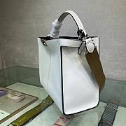 Fendi| Medium Peekaboo X-Lite White Leather Bag- 8BN310 - 30x25x15cm - 6
