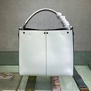 Fendi| Medium Peekaboo X-Lite White Leather Bag- 8BN310 - 30x25x15cm - 5