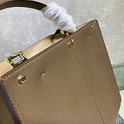 Fendi| Medium Peekaboo X-Lite Brown Leather Bag- 8BN310 - 30x25x15cm - 3