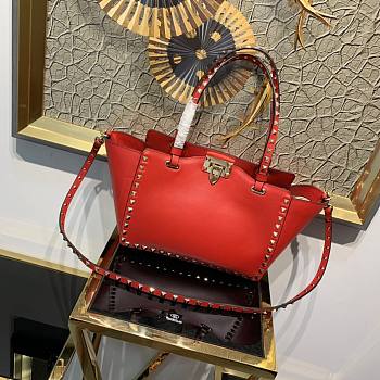 Valentino |Small Calfskin Red Bag - 26×11×22cm