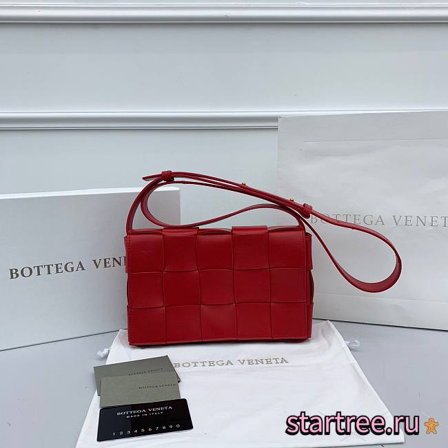 Bottega Veneta | CASSETTE Red - 578004 - 23cmx15cmx6cm - 1