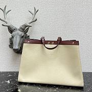 Fendi |PEEKABOO X-TOTE White Canvas Bag - 8BH374 - 41x16x29.5cm - 4