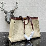 Fendi |PEEKABOO X-TOTE White Canvas Bag - 8BH374 - 41x16x29.5cm - 3