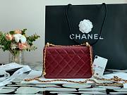 Chanel Woc Wallet On Chain Burgundy - AP2289 - 19cm - 6