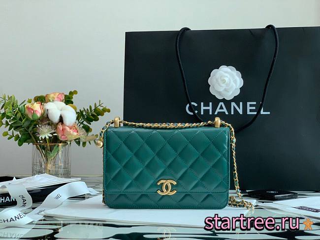 Chanel Woc Wallet On Chain Green - AP2289 - 19cm - 1