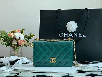 Chanel Woc Wallet On Chain Green - AP2289 - 19cm