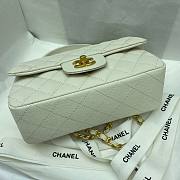 Chanel |Mini Flap Bag With Top Handle White Grained Calfskin - AS2431 - 20x14x7cm - 6