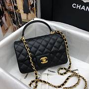 Chanel |Mini Flap Bag With Top Handle Black Grained Calfskin- AS2431 - 20x14x7cm - 3