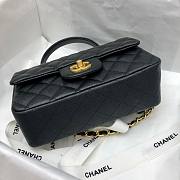 Chanel |Mini Flap Bag With Top Handle Black Grained Calfskin- AS2431 - 20x14x7cm - 4