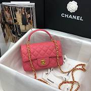 Chanel |Mini Flap Bag With Top Handle Pink Grained Calfskin - AS2431 - 20x14x7cm - 1