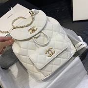  Chanel | Caviar Backpack White - AS1371 - 21.5x24x12cm - 3