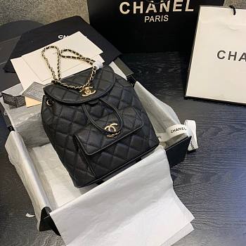  Chanel | Caviar Backpack Black - AS1371 - 21.5x24x12cm