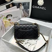 Chanel | Calfskin Flap Bag With Width  Black Strap - AS2229 - 25x8x15cm - 2