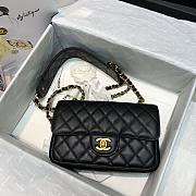 Chanel | Calfskin Flap Bag With Width  Black Strap - AS2229 - 25x8x15cm - 3