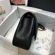 Chanel | Calfskin Flap Bag With Width Black Strap - AS2228 - 21.5x6.5x13cm - 6