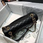 Chanel | Calfskin Flap Bag With Width Black Strap - AS2228 - 21.5x6.5x13cm - 5
