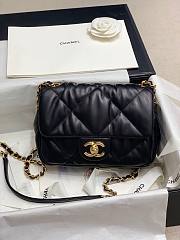 Chanel | Calfskin Bubbly Flap Bag Black - AS2234 - 19x14.5x8.5cm - 1