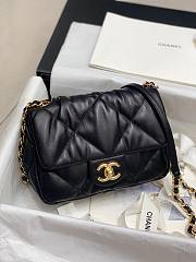Chanel | Calfskin Bubbly Flap Bag Black - AS2234 - 19x14.5x8.5cm - 2