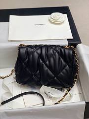 Chanel | Calfskin Bubbly Flap Bag Black - AS2234 - 19x14.5x8.5cm - 5