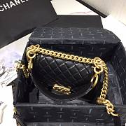 CHANEL | Boy Chanel Small Flap Bag With Handle Black- AS2117 - 20cm - 2