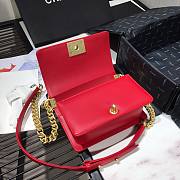 CHANEL | Boy Chanel Small Flap Bag With Handle Red- AS2117 - 20cm - 6